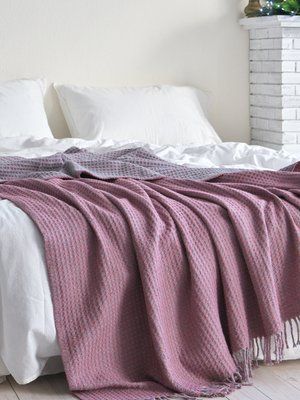 Покривало 200х220 LA MODNO COSY Sky Gray-Raspberry рожевий/сірий 200293 фото