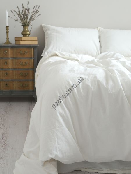 Комплект постільної білизни 160х220 LIMASSO SNOW WHITE STANDART молочний 800247 фото
