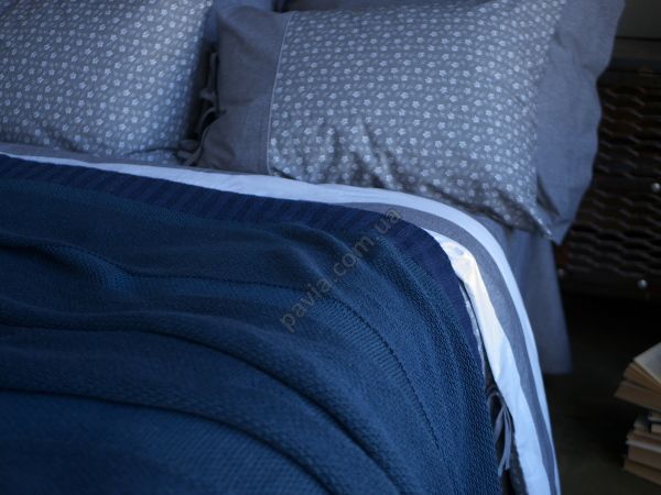 Покривало з вовни 150x200 BETIRES BALL NAVY BLUE (50% шерсть, 50% акрил) 700368 фото
