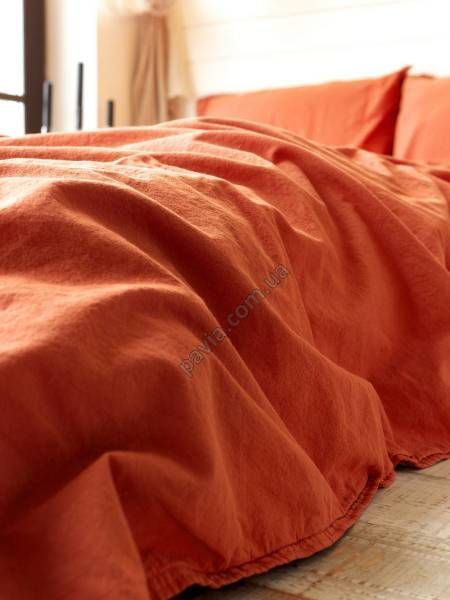 Комплект постільної білизни 160x220 LIMASSO MECCA ORANGE STANDART помаранчевий 800428 фото
