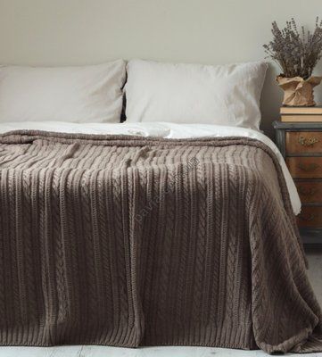 Покривало 220x240 BETIRES MILENIA DARK BROWN (50% бавовна, 50% акрил) коричневе 700524 фото