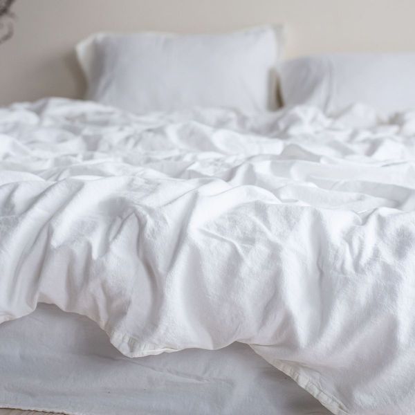 Комплект постільної білизни 160x220 LA MODNO STONEWASHED WHITE білий 200307 фото