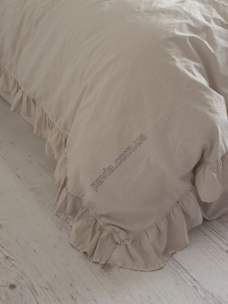 Комплект постільної білизни СІМЕЙНИЙ LIMASSO NATURAL CREAM EXCLUSIVE кремовий 800518 фото