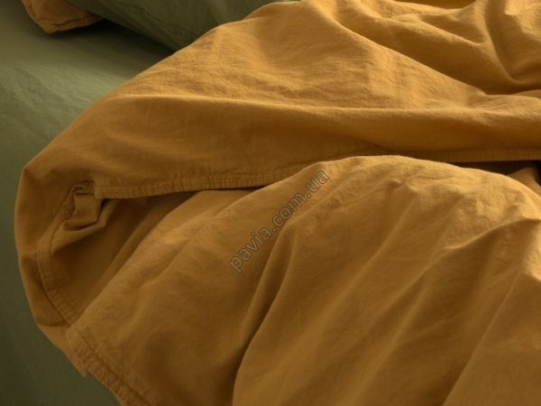 Комплект постільної білизни СІМЕЙНИЙ LIMASSO MUSTARD STANDART гірчичний 800383 фото