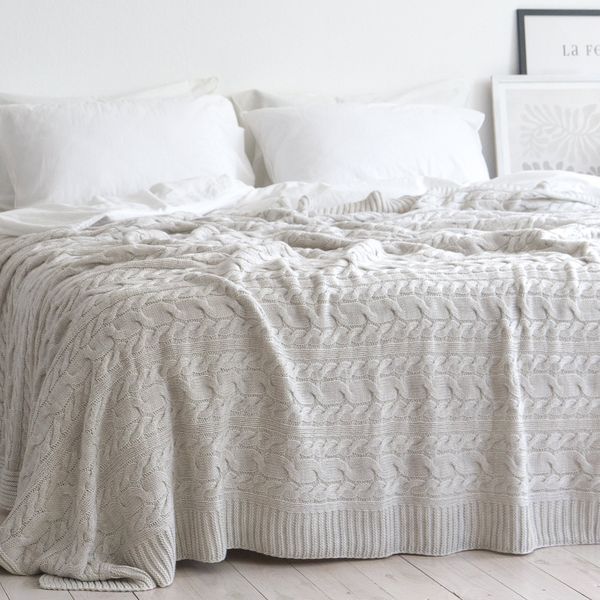 Покривало 220x240 LA MODNO Genova Natural Linen (50% бавовна, 50% акрил) бежеве 200227 фото