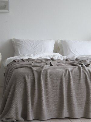 Покривало 220x240 LA MODNO Corn Beige (50% бавовна, 50% акрил) бежеве 200253 фото
