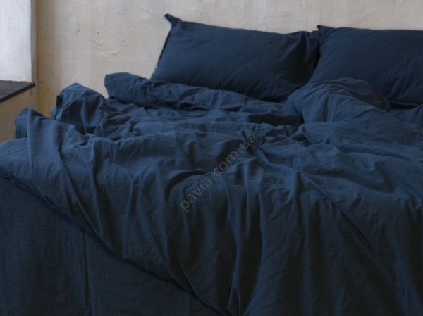 Комплект постільної білизни СІМЕЙНИЙ LIMASSO DRESS BLUE STANDART синій 800255 фото