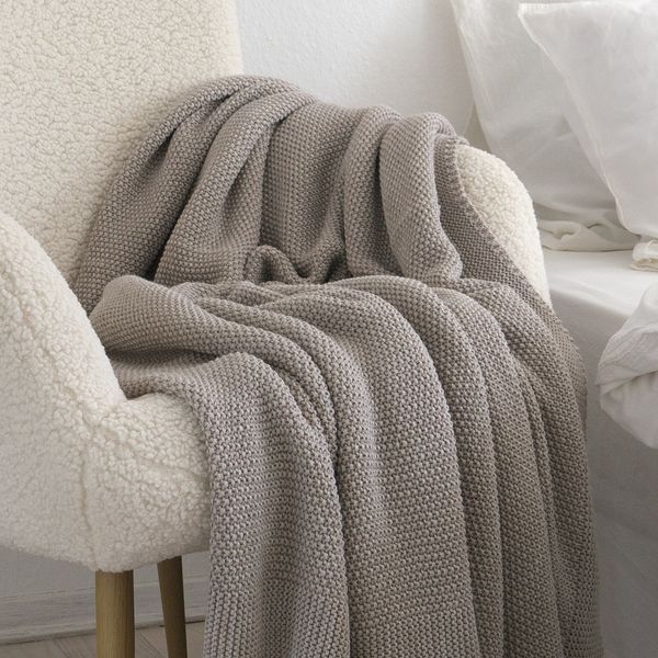 Покривало 220x240 LA MODNO Corn Beige (50% бавовна, 50% акрил) бежеве 200253 фото