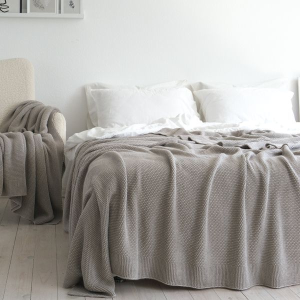 Покривало 220x240 LA MODNO Corn Beige (50% бавовна, 50% акрил) бежеве 200253 фото
