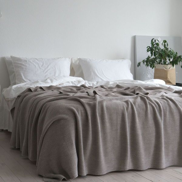 Покривало 170x240 LA MODNO Corn Beige (50% бавовна, 50% акрил) бежеве 200254 фото