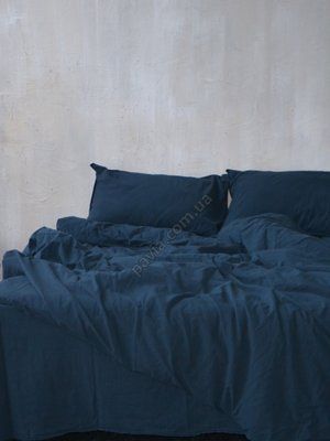 Комплект постільної білизни 160x220 LIMASSO DRESS BLUE STANDART синій 800249 фото