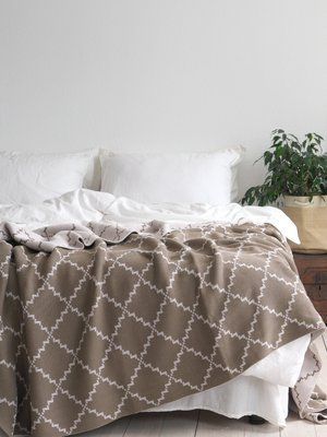 Покривало 150x200 LA MODNO DIAMOND Dark Beige-Beige (100% бавовна) 200177 фото