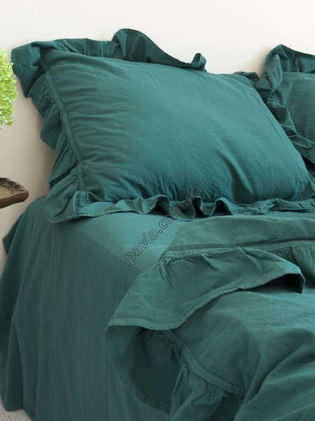 Комплект постільної білизни СІМЕЙНИЙ LIMASSO DARK GREEN EXCLUSIVE зелений 800351 фото