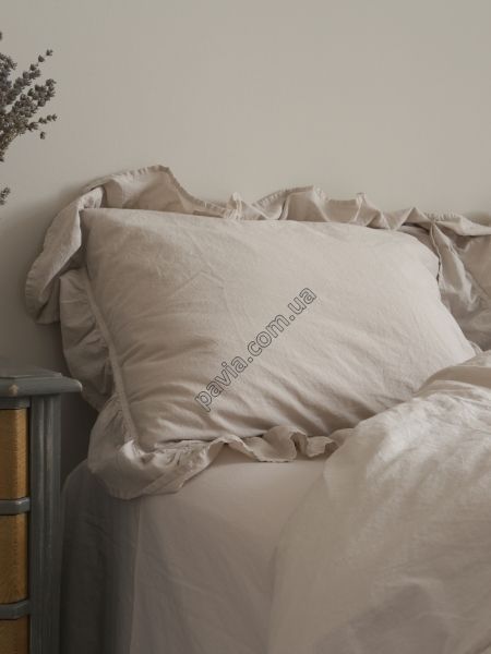 Комплект постільної білизни 200x220 LIMASSO NATURAL CREAM EXCLUSIVE кремовий 800505 фото