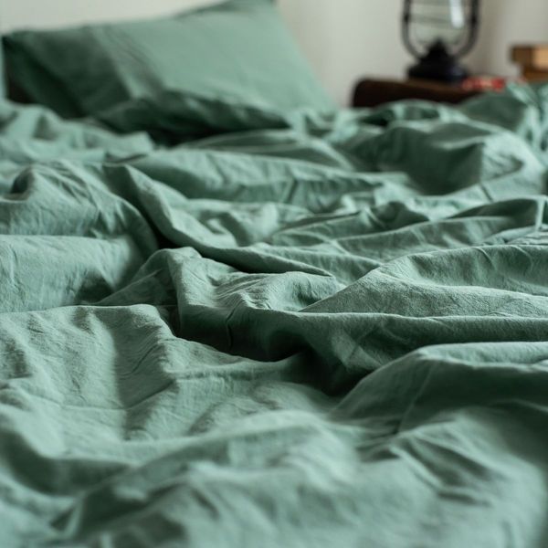 Комплект постільної білизни 200x220 LA MODNO STONEWASHED SAGE GREEN зелений 200316 фото