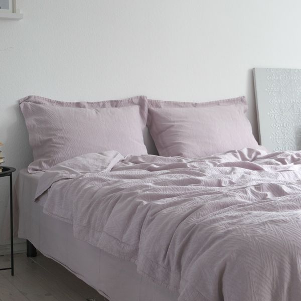 Постільна білизна жакардова 200x220 LA MODNO JACQUARD STONEWASHED Lilac Marble лілова 200434 фото