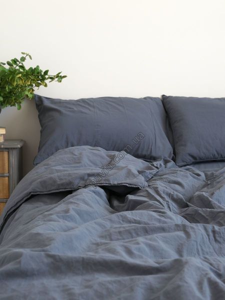 Комплект постільної білизни 200x220 LIMASSO NATURAL GREY STANDART сірий 800413 фото