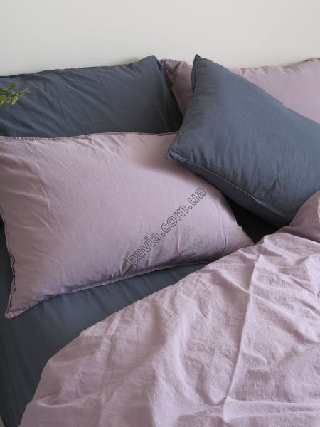 Комплект постільної білизни 200x220 LIMASSO NATURAL GREY STANDART сірий 800413 фото