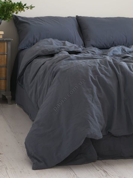 Комплект постільної білизни 200x220 LIMASSO NATURAL GREY STANDART сірий 800413 фото