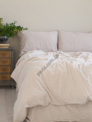 Комплект постільної білизни 200x220 LIMASSO NATURAL CREAM STANDART кремовий 800414 фото