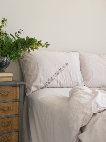 Комплект постільної білизни 200x220 LIMASSO NATURAL CREAM STANDART кремовий 800414 фото