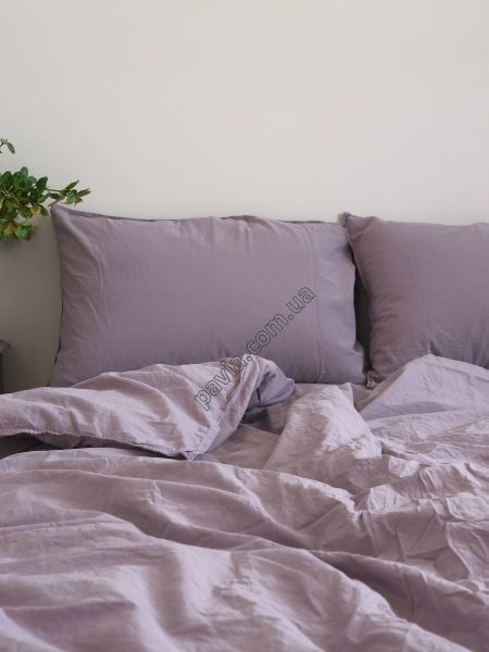 Комплект постільної білизни 200x220 LIMASSO NATURAL VIOLET STANDART бузковий 800412 фото