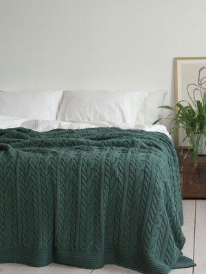 Покривало 170x240 LA MODNO Genova Duck Green (50% бавовна, 50% акрил) зелене 200416 фото