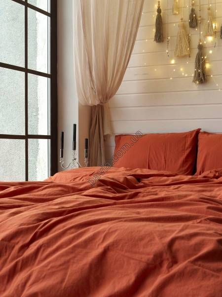 Комплект постільної білизни 200x220 LIMASSO MECCA ORANGE STANDART помаранчевий 800240 фото
