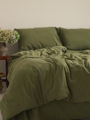 Комплект постільної білизни 200x220 LIMASSO CAPULET OLIVE STANDART оливковий 800374 фото