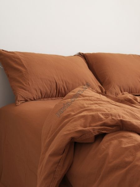 Комплект постільної білизни 160x220 LIMASSO AUTOMNE STANDART теракотовий 800435 фото