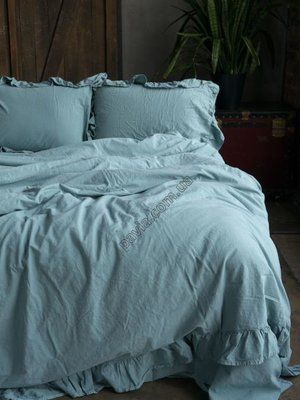 Комплект постільної білизни 200x220 LIMASSO MINERAL BLUE EXCLUSIVE блакитний 800190 фото