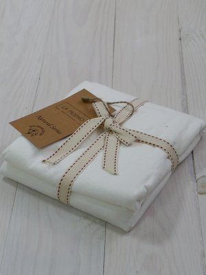 Наволочки 50x70(2шт) LA MODNO STONEWASHED WHITE молочні 200326 фото