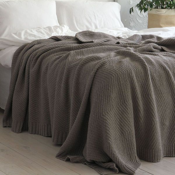 Покривало 150x200 LA MODNO WoolCotton Balance Mink (50% вовна, 50% бавовна) коричневе 200420 фото