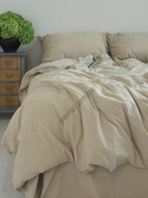 Комплект постільної білизни 200x220 LIMASSO OXFORD TAN STANDART бежевий 800379 фото