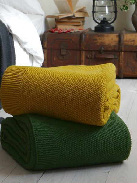 Покривало 220x240 LA MODNO Corn Grassy (50% бавовна, 50% акрил) зелене 200265 фото