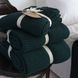 Покривало 130x170 LA MODNO WoolCotton Balance Emerald (50% вовна, 50% бавовна) темно-зелене 200425 фото 5