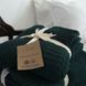 Покривало 130x170 LA MODNO WoolCotton Balance Emerald (50% вовна, 50% бавовна) темно-зелене 200425 фото 6