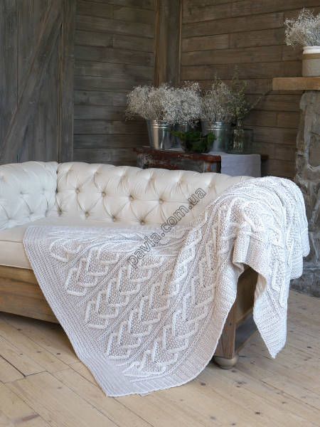 Плед з вовни 130x170 BETIRES HEART BEIGE-ECRU (50% вовна, 50% акрил) 700362 фото