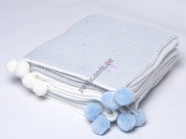 Плед дитячий в'язаний 90x90 BETIRES KIDDY BLUE 700373 фото