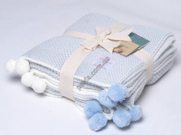 Плед дитячий в'язаний 90x90 BETIRES KIDDY BLUE 700373 фото