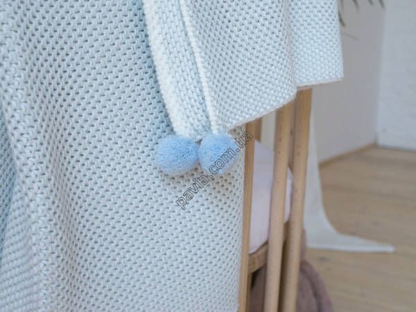 Плед дитячий в'язаний 90x90 BETIRES KIDDY BLUE 700373 фото