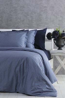 Комплект постільної білизни 200x220 PAVIA VIRGINIA D.BLUE 402345 фото