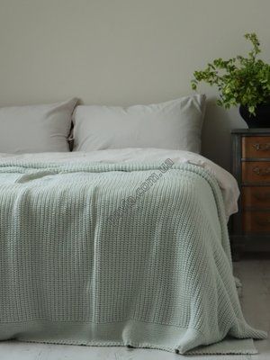 Покривало 220x240 BETIRES BRISTOL AQUA (50% бавовна, 50% акрил) ментолове 700520 фото