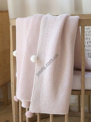 Плед дитячий в'язаний 90x90 BETIRES KIDDY PINK 700376 фото