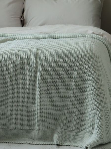 Покривало 220x240 BETIRES BRISTOL AQUA (50% бавовна, 50% акрил) ментолове 700520 фото