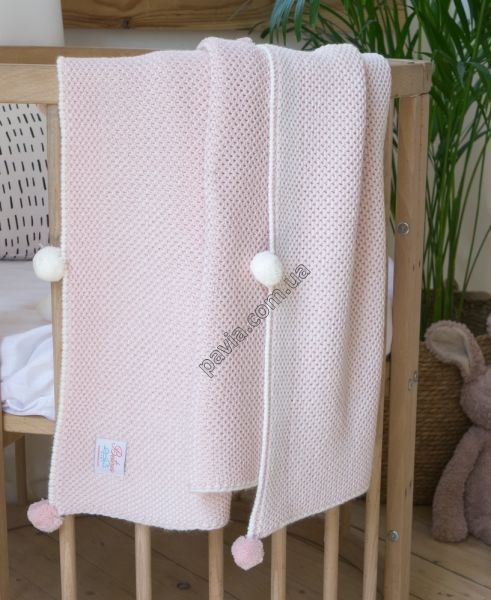 Плед дитячий в'язаний 90x90 BETIRES KIDDY PINK 700376 фото