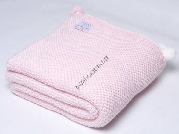 Плед дитячий в'язаний 90x90 BETIRES KIDDY PINK 700376 фото