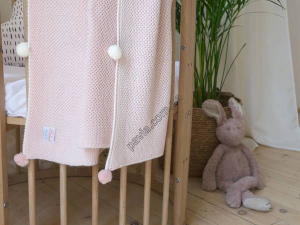 Плед дитячий в'язаний 90x90 BETIRES KIDDY PINK 700376 фото