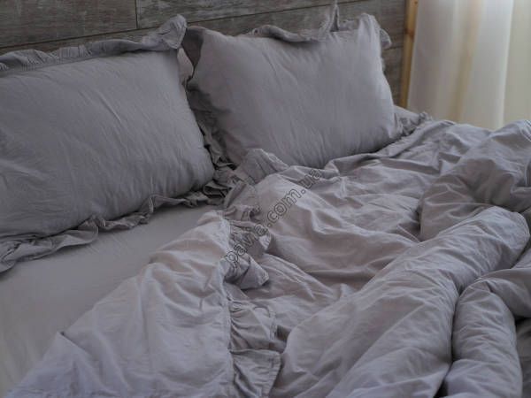 Комплект постільної білизни 160x220 LIMASSO OPAL GREY EXCLUSIVE сірий 800222 фото