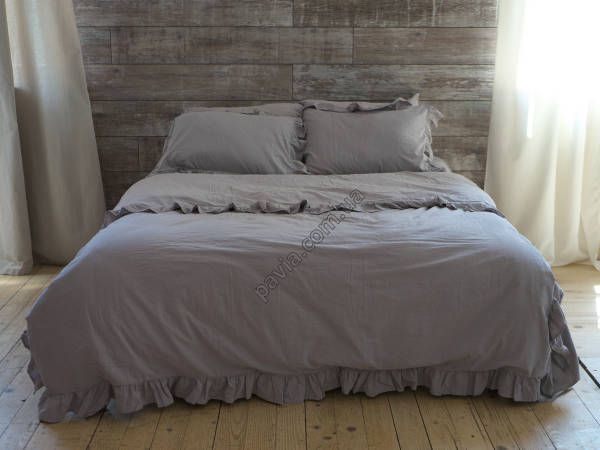 Комплект постільної білизни 160x220 LIMASSO OPAL GREY EXCLUSIVE сірий 800222 фото